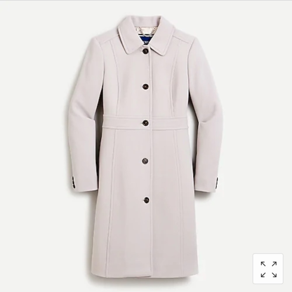 NWT J. Crew Light Gray Polished Lady Day Coat